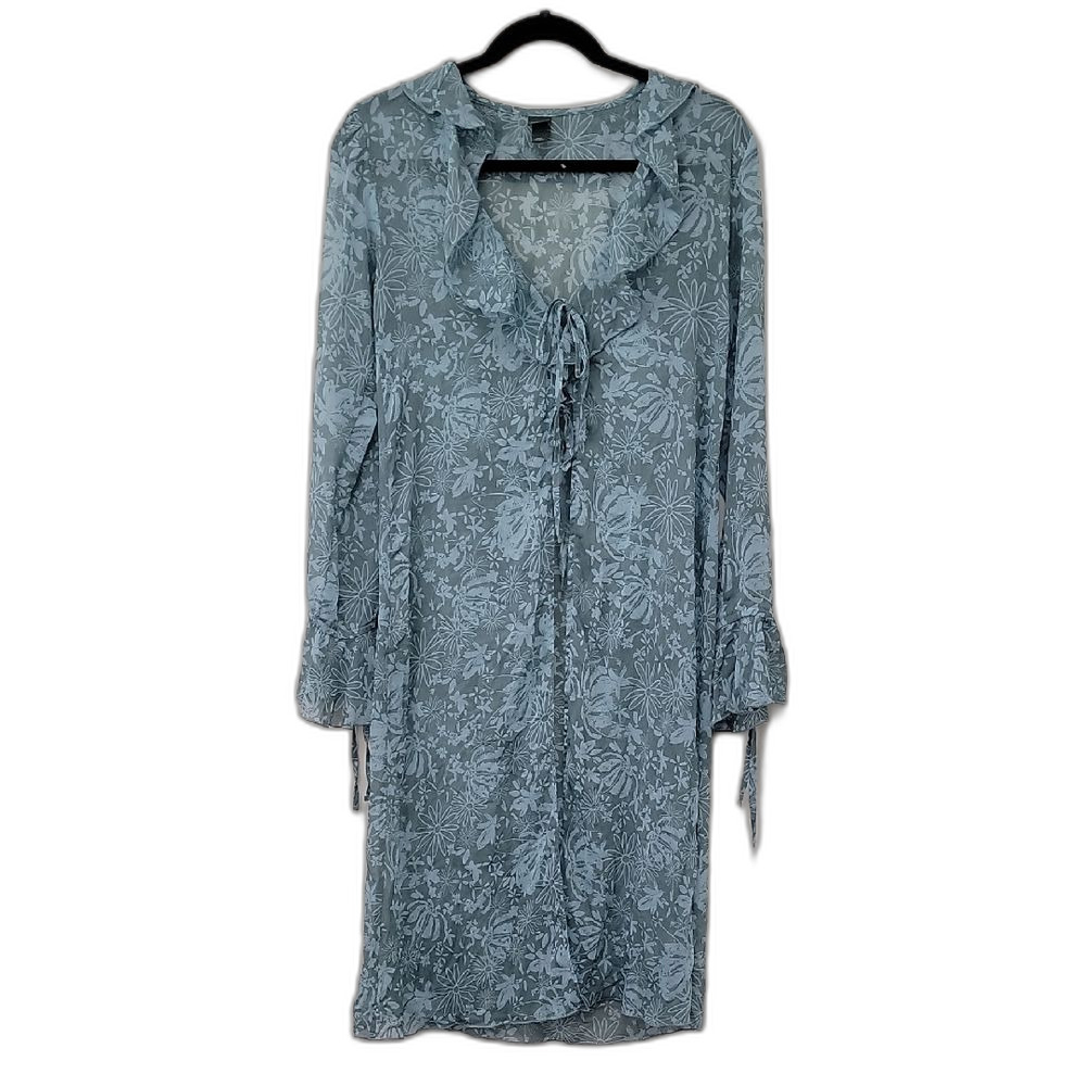 Y2k Sheer Ruffle Feminine Boho Duster Jacket Robe